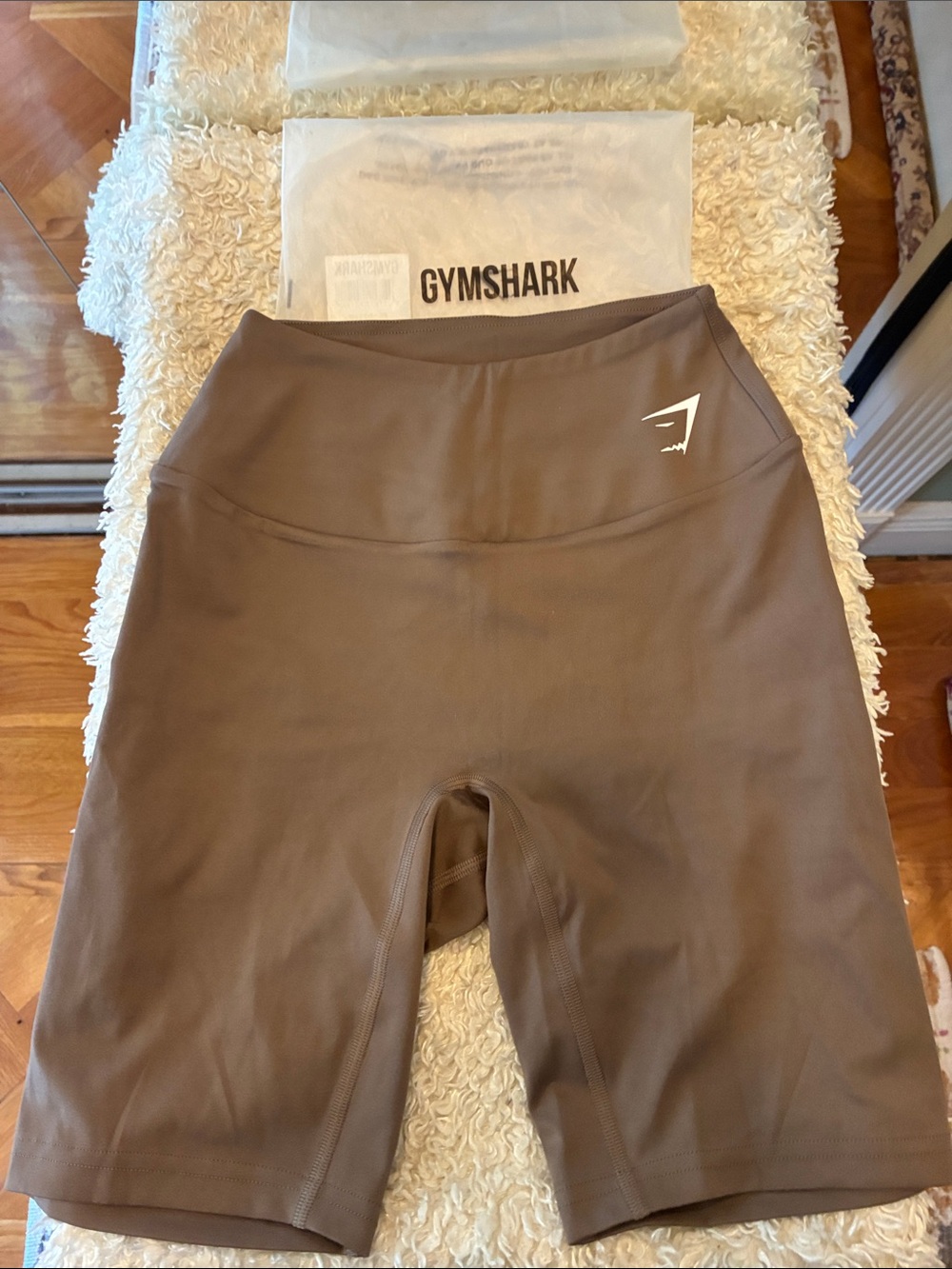 Gymshark Women's High-Rise Bike Shorts in Brown